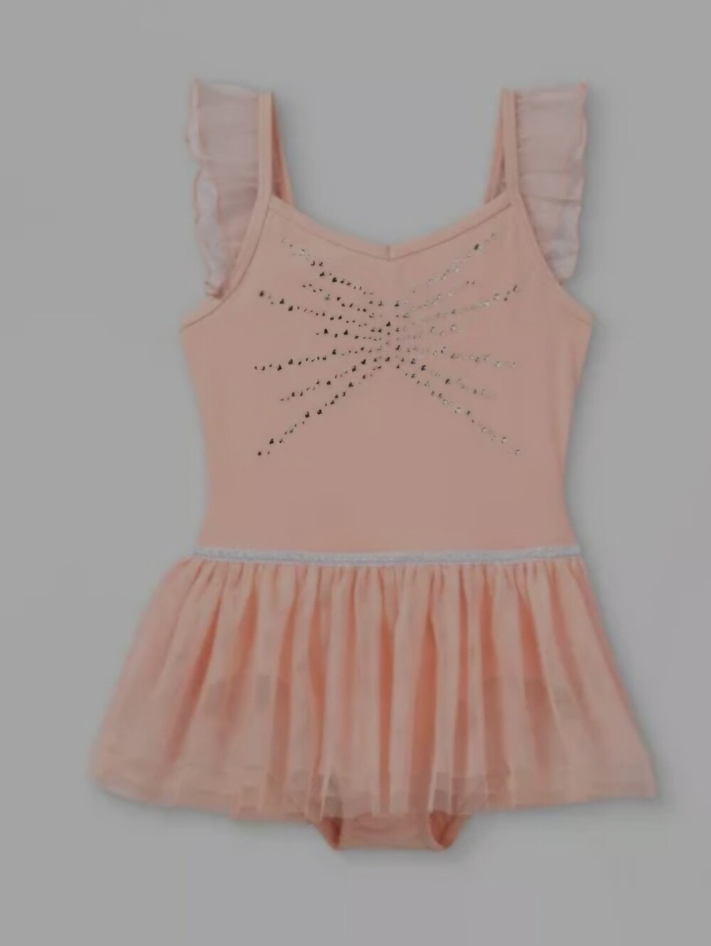 Girls' Dancewear Cami Flutter Sleeve Leotard with Skirt